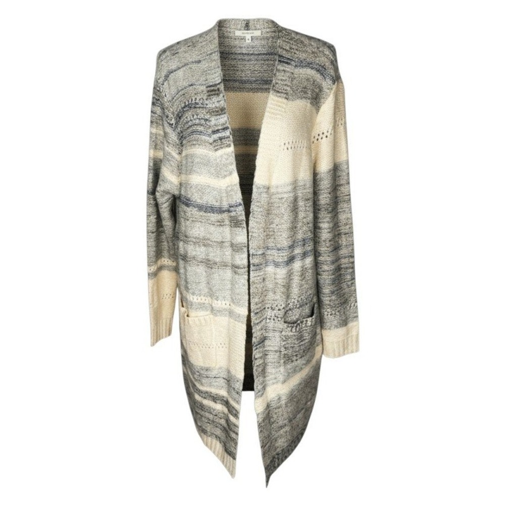 FATE Nina Striped Cardigan Open Knit Sweater Mohair/Alpaca‎ Blend Womens XXL New